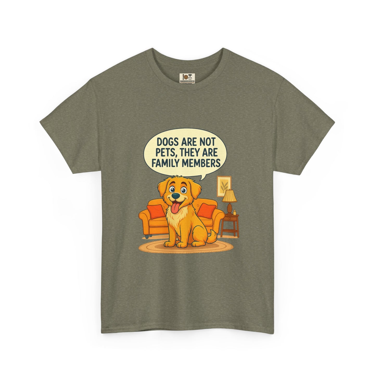 Family Member Dog Tee - Unisex Heavy Cotton Shirt, Pet Lover Gift, Birthday Gift, Casual Wear, Animal Lover Apparel