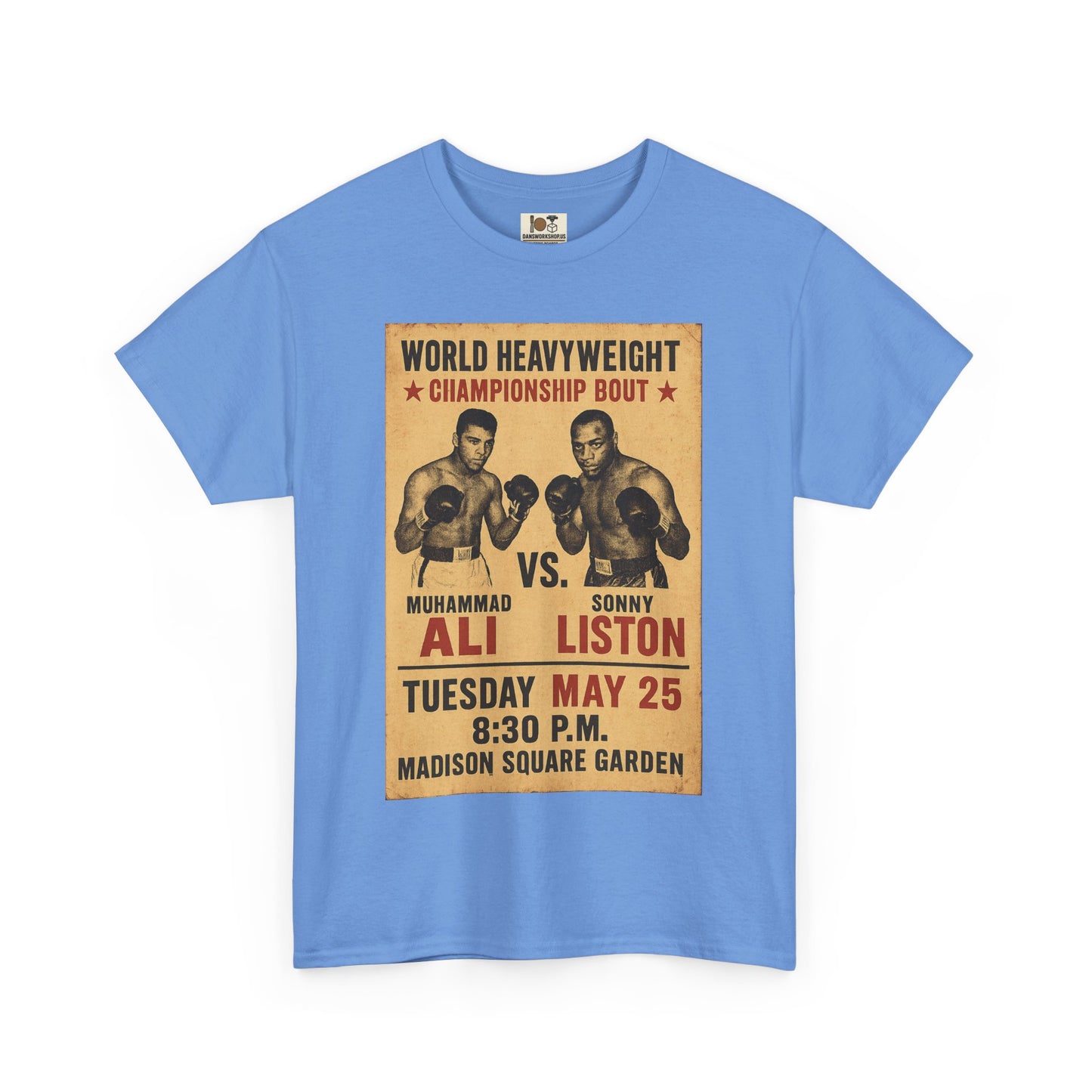 Vintage Boxing Tee, Retro Fight Shirt, Unisex Heavy Cotton Tee, Gift for Sports Fans, Athletics Apparel, Classic Graphic Tee