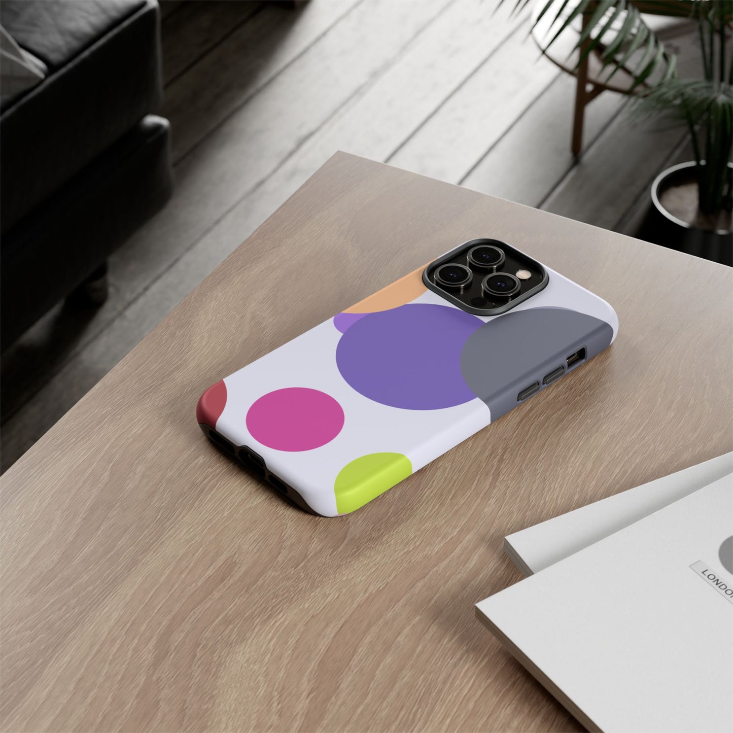Colorful Geometric Phone Case, Bold Protective Cover for iPhone, Unique Gift for Trendy Teens, Fun Customizable Cases, Modern Design