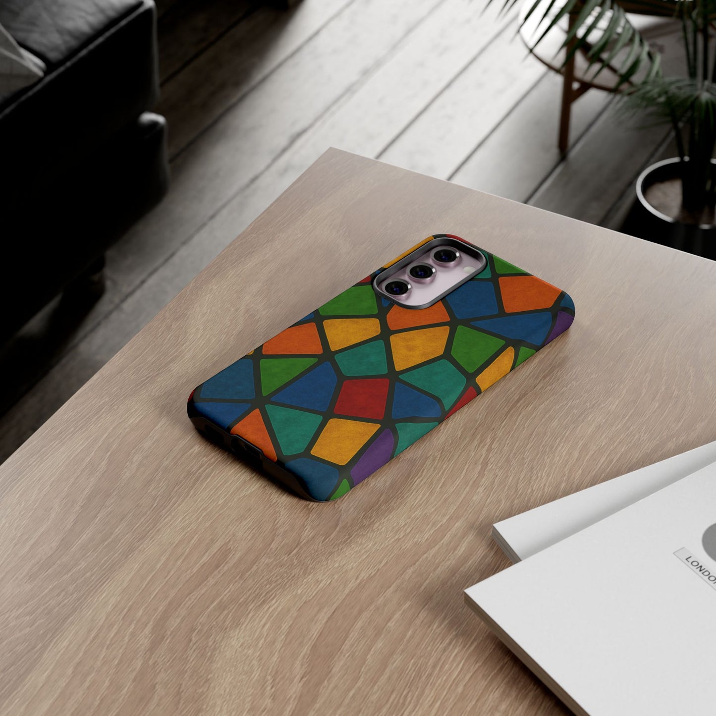 Colorful Mosaic Phone Case, Tough Cell Phone Cover, Vibrant Smartphone Protector, Unique Gift for Weddings, Birthday, Holidays