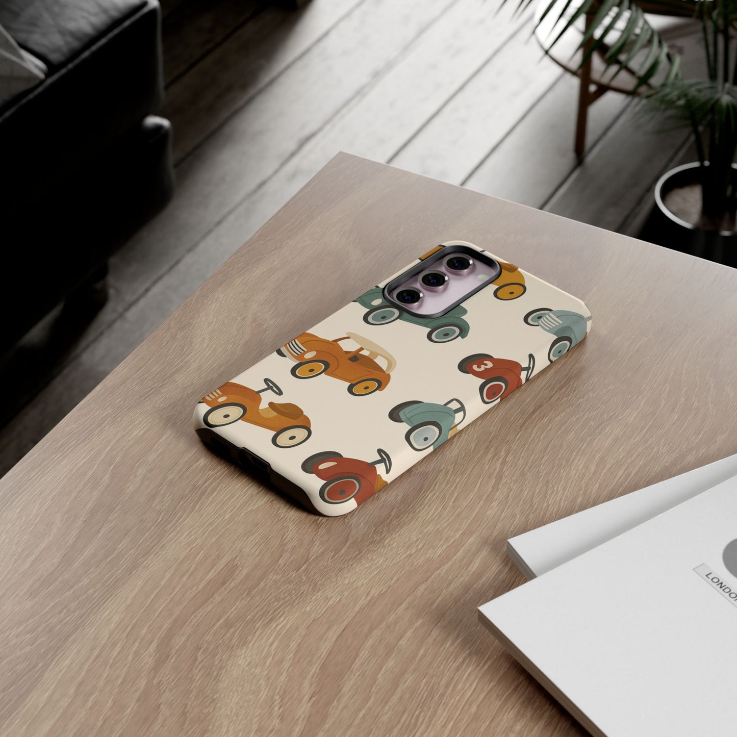 Vintage Car Phone Case, Tough Cases, Kids Gift, Car Lover Accessory, Retro Style, Phone Protection, Unique Design, pedal cars