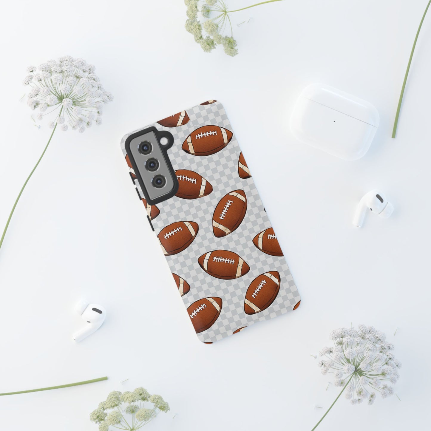 Football Phone Case, Tough Cases for Sports Fans, Unique Gift for Football Lovers, Protective Decor, Athletic Accessories