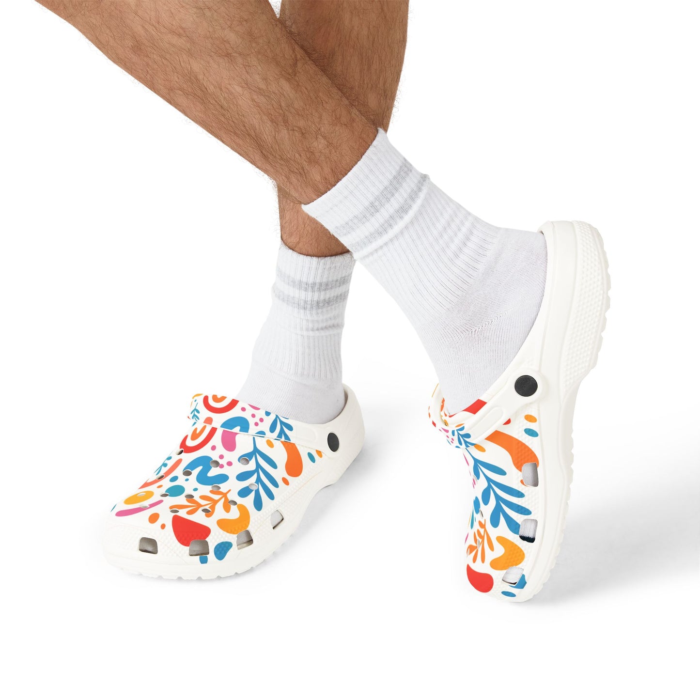 Colorful AOP EVA Foam Rubber Shoes with Vibrant Floral Design, Slip-On Clogs, Fun Garden Shoes, All-Occasion Footwear, Summer Style, [...]