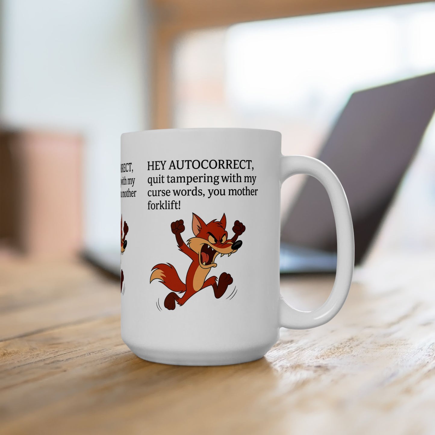 Funny Autocorrect Ceramic Mug, Gift for Friends, Cute Coffee Mug, Office Humor Cup, Quirky Tea Mug, Playful Kitchen Decor