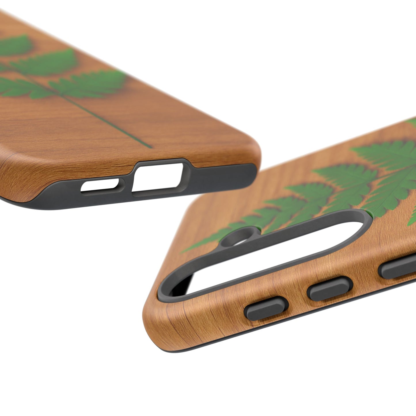 Wooden Fern Phone Case - Eco-Friendly Tough Cases for Nature Lovers, Unique Gift, Customizable Design, Nature-Themed Accessories