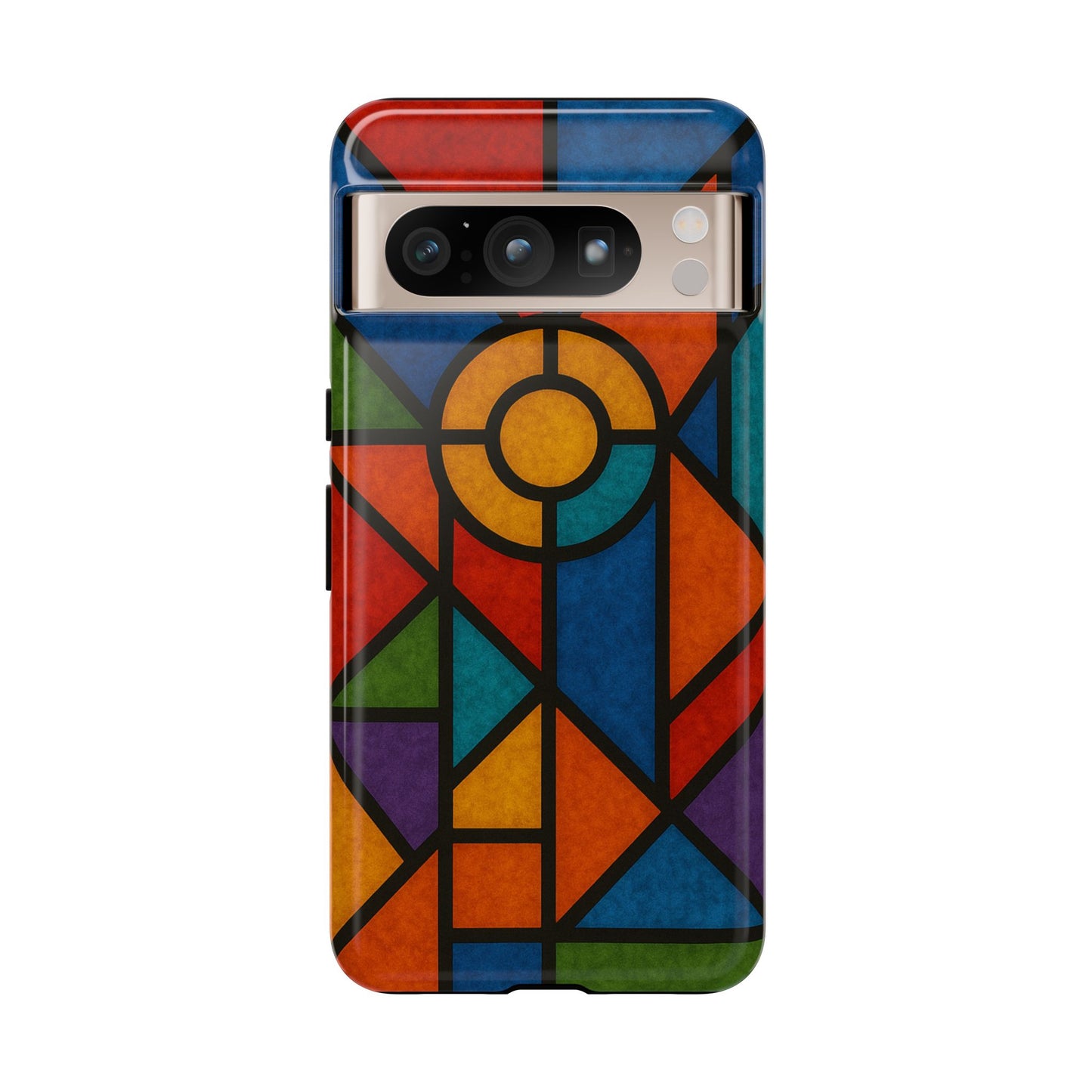 Colorful Stained Glass Phone Case, Artistic Phone Cover, Vibrant Protective Case, Unique Gift for Art Lovers, Stylish Smartphone Accessory