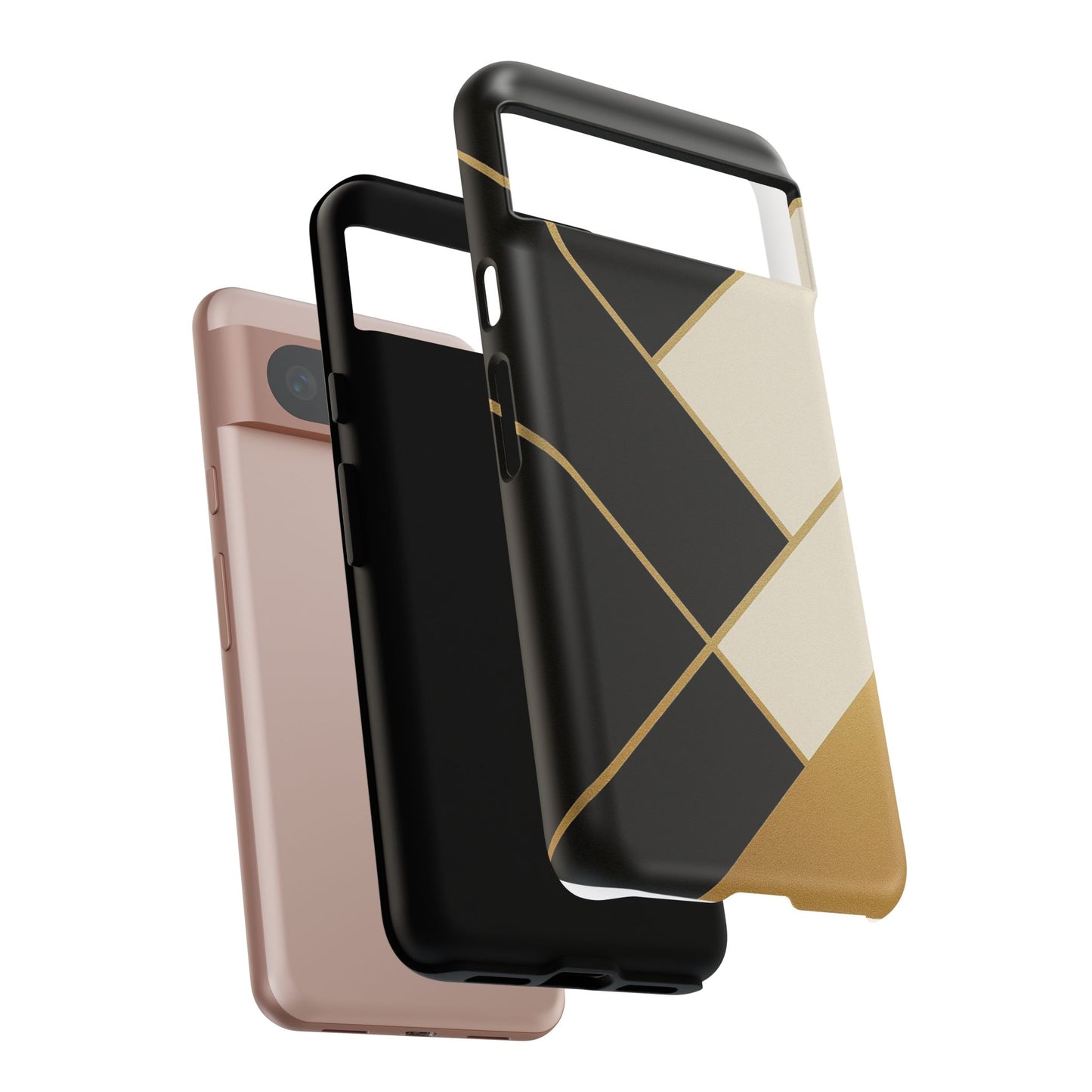 Chic Phone Case, Stylish Phone Cover, Geometric Design Case, Protective Mobile Case, Modern Phone Protector