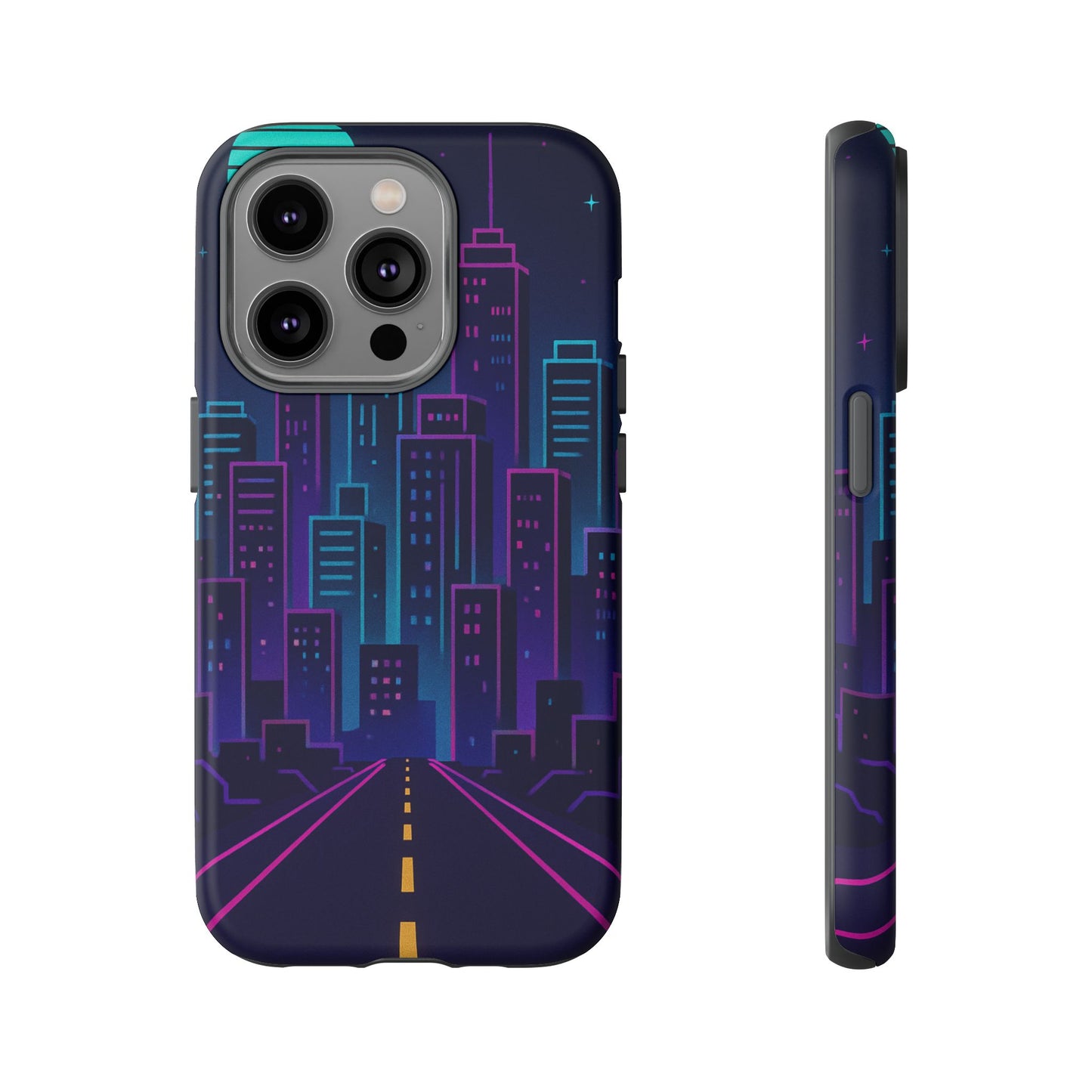 Cityscape Phone Case, Tough Cases, Urban Style, Nighttime Vibe, Phone Cover, Gift for City Lovers, Modern Design
