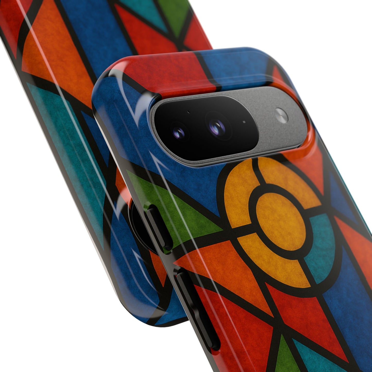 Colorful Stained Glass Phone Case, Artistic Phone Cover, Vibrant Protective Case, Unique Gift for Art Lovers, Stylish Smartphone Accessory