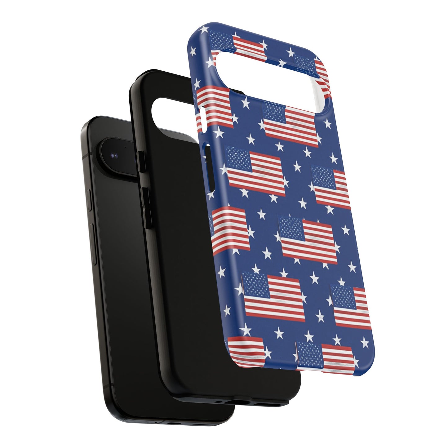 Patriotic Phone Case, Independence Day Accessories, American Flag Design, Star-Spangled Cover, Summer BBQ Gift