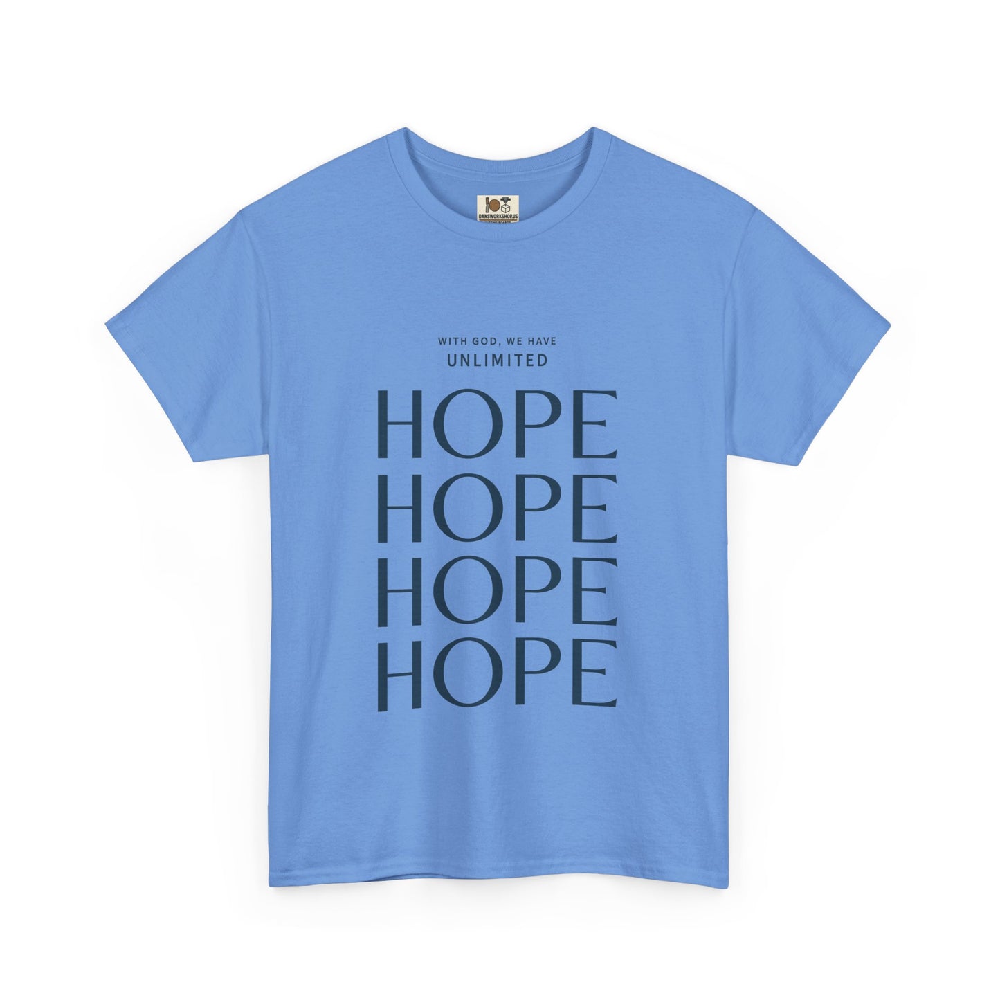 Unisex Heavy Cotton Tee: 'HOPE' Motivational T-Shirt, Gift for Inspiration, Casual Wear, Fundraiser Apparel, Positive Vibes