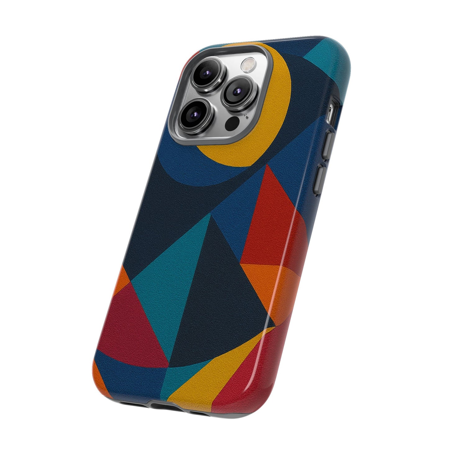 Vibrant Phone Case, Colorful Phone Cover, Geometric Design, Artistic Gift, Trendy Accessory, Vibrant Colors, Unique Design