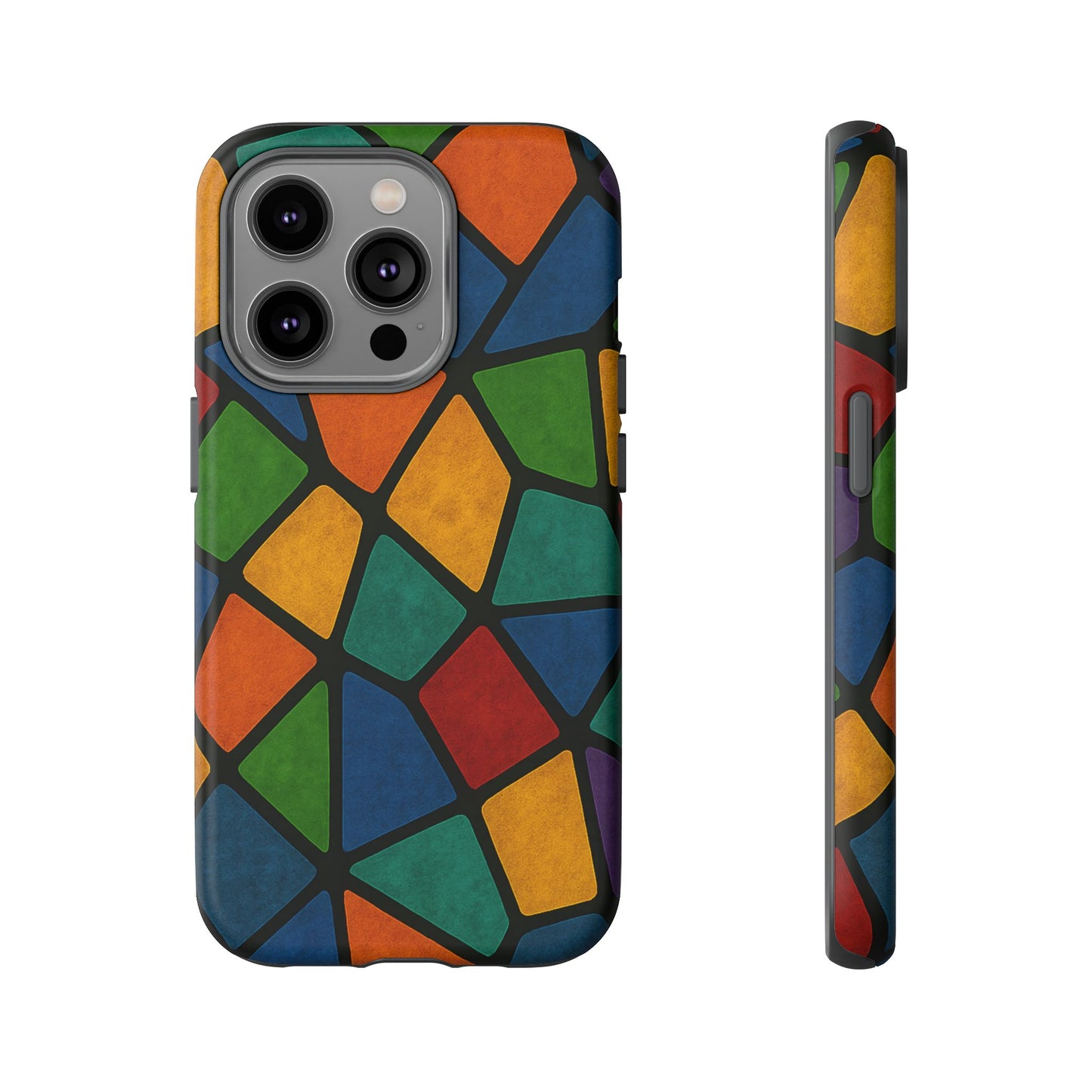 Colorful Mosaic Phone Case, Tough Cell Phone Cover, Vibrant Smartphone Protector, Unique Gift for Weddings, Birthday, Holidays