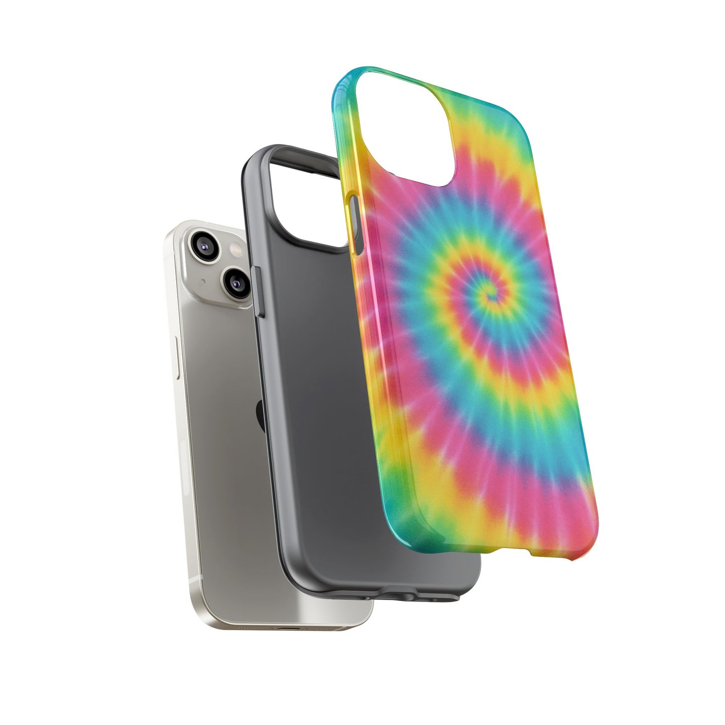 Colorful Tie-Dye Phone Case, Vibrant Phone Cover, Boho Style Accessory, Gift for Teens, Trendy Phone Accessories