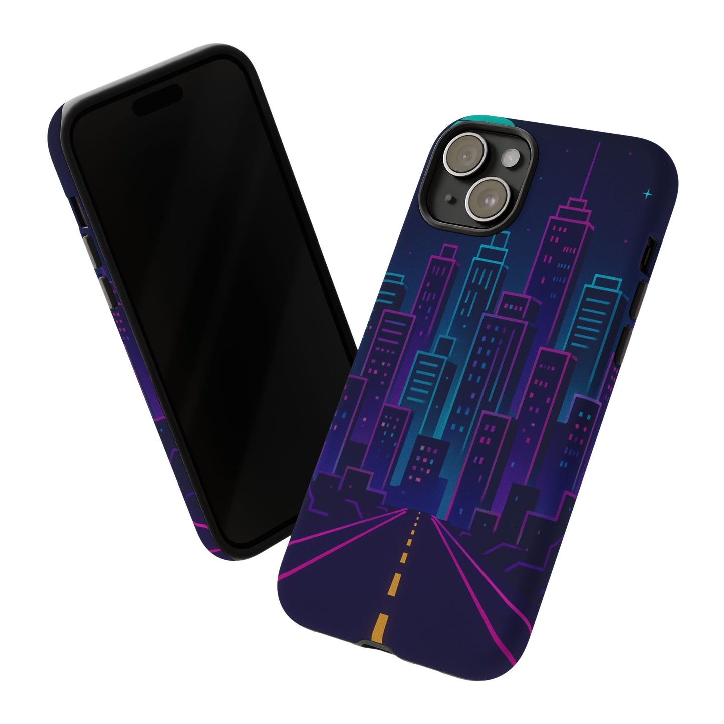 Cityscape Phone Case, Tough Cases, Urban Style, Nighttime Vibe, Phone Cover, Gift for City Lovers, Modern Design