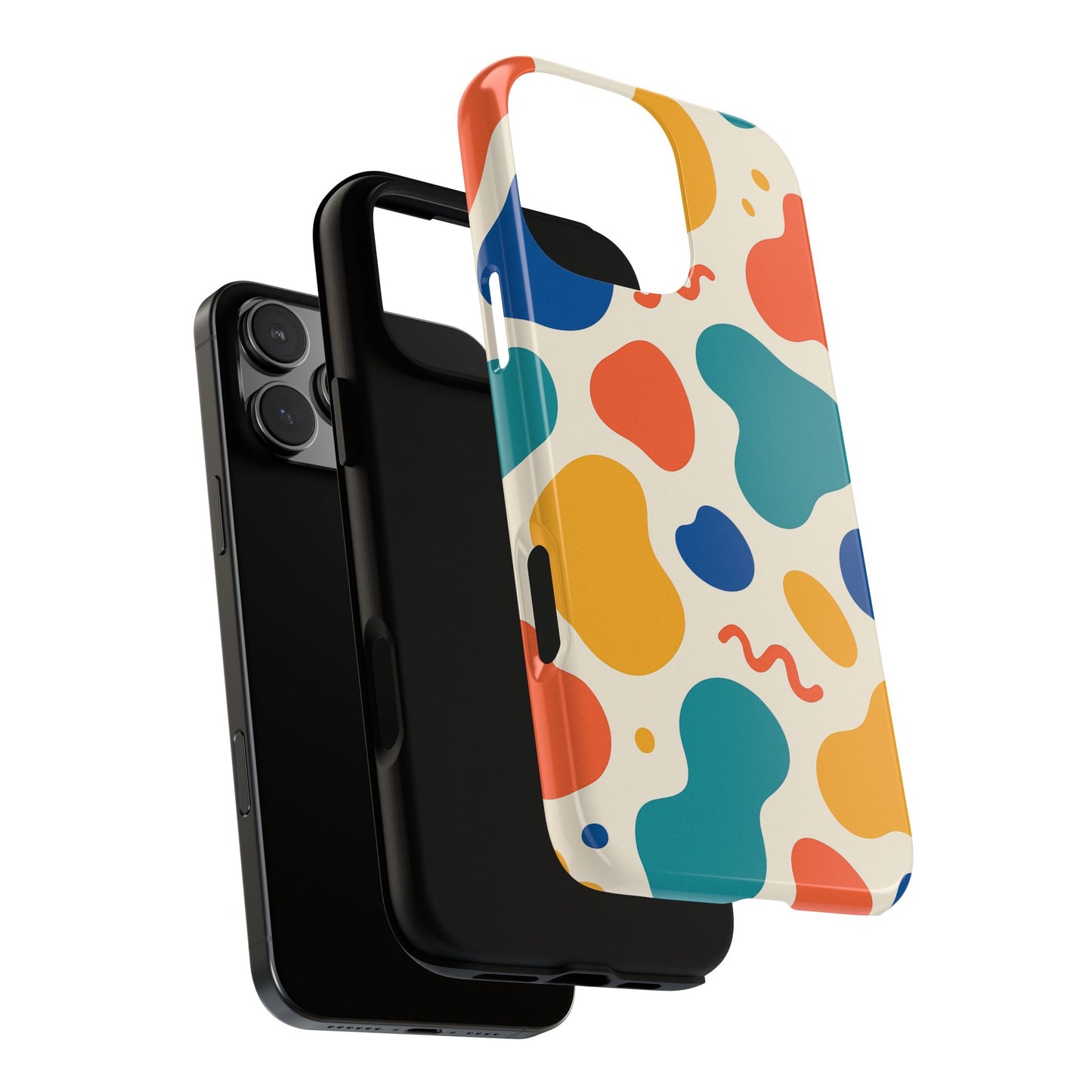 Colorful Phone Case with Abstract Design, Stylish Phone Cover, Trendy Tech Accessory for Her, Unique Gift Idea, Fun Patterned Case