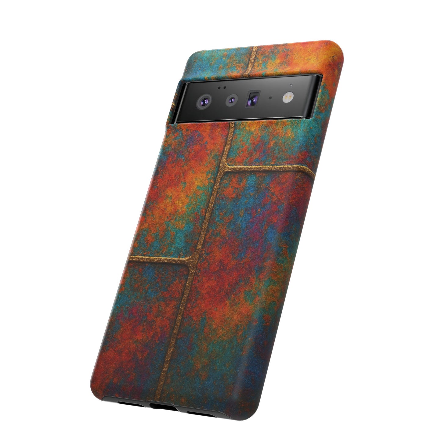 Colorful Textured Phone Case, Vibrant iPhone Cover, Tough Protective Shell, Unique Mobile Accessory, Artisan Phone Protection