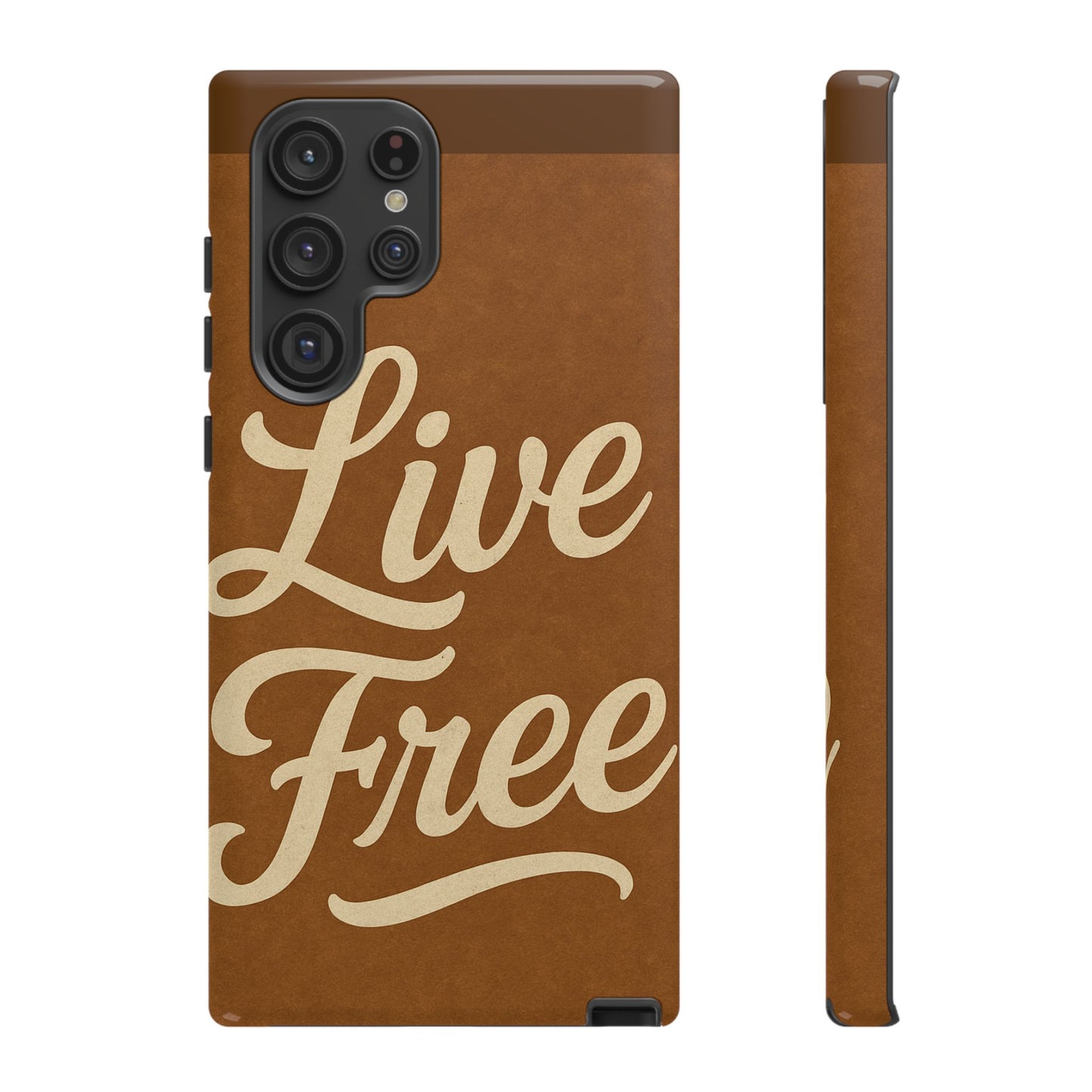 Live Free Phone Case, Tough Cases, Inspirational Phone Accessories, Gift for Adventurers, Customizable Design, Unique Tech Gifts