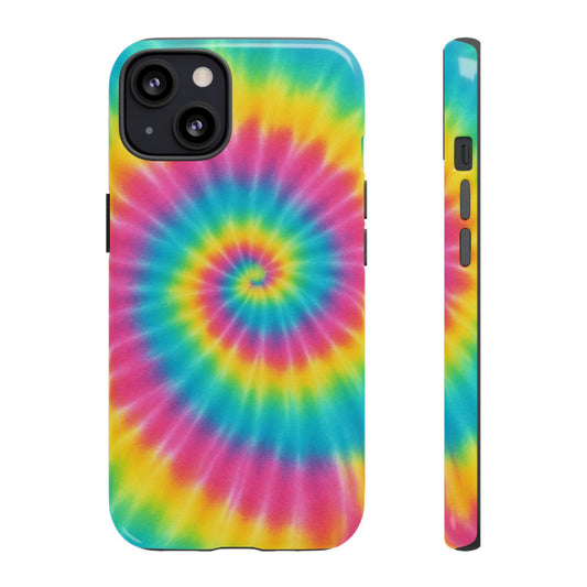Colorful Tie-Dye Phone Case, Vibrant Phone Cover, Boho Style Accessory, Gift for Teens, Trendy Phone Accessories