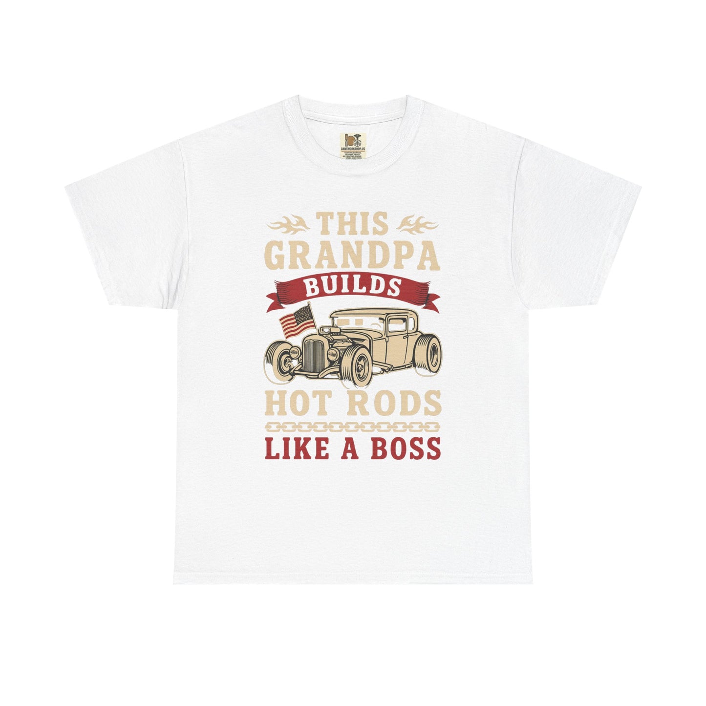 This Grandpa Builds Hot Rods Heavy Cotton Tee, Gift for Grandpa, Car [...]