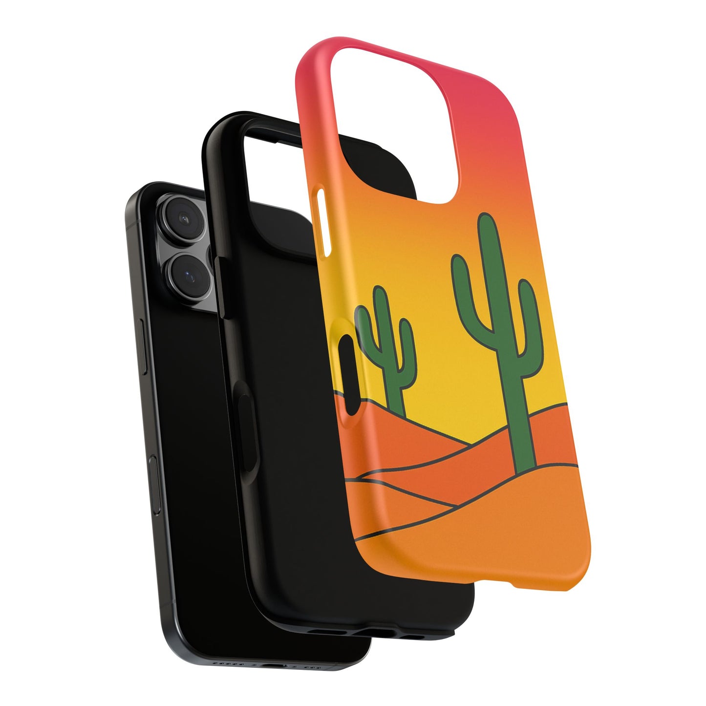 Desert Vibes Phone Case, Tough Cases, Cactus Design, Colorful Phone Cover, Summer Aesthetic, Unique Gift Idea