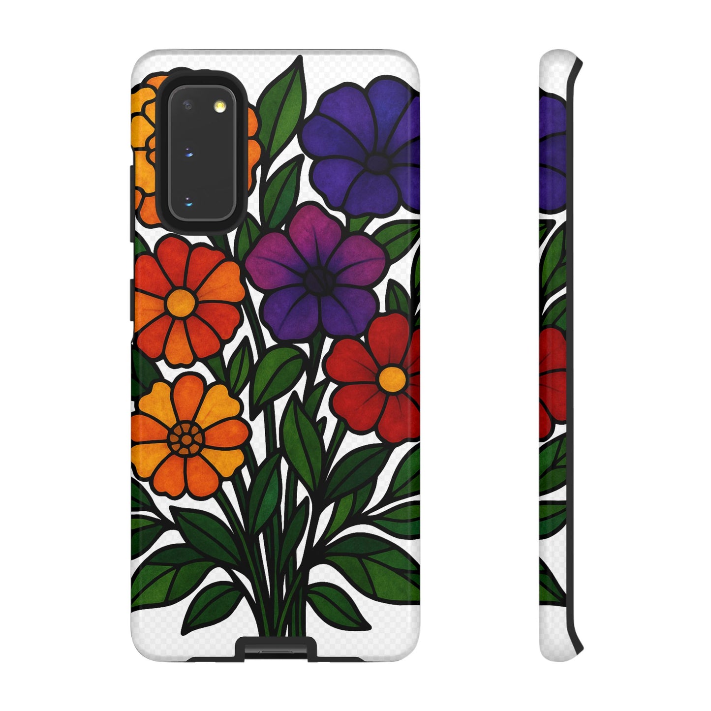 Floral Phone Case, Tough Cases with Colorful Flower Design, Gift for Flower Lovers, Summer Accessories, Trendy Phone Cover