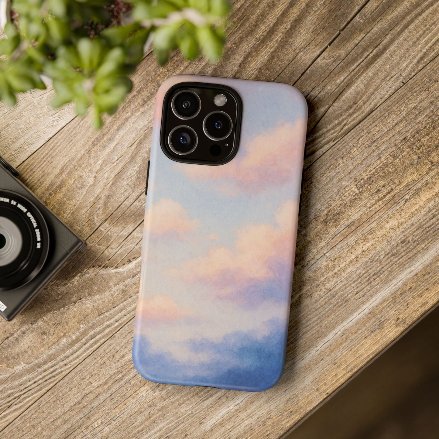 Sky Blue Cloud Phone Case, Tough Phone Cover, Aesthetic Cell Phone Accessory, Gift for Teen, Trendy Tech Protection