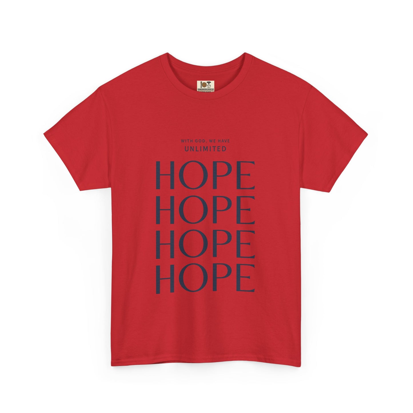 Unisex Heavy Cotton Tee: 'HOPE' Motivational T-Shirt, Gift for Inspiration, Casual Wear, Fundraiser Apparel, Positive Vibes