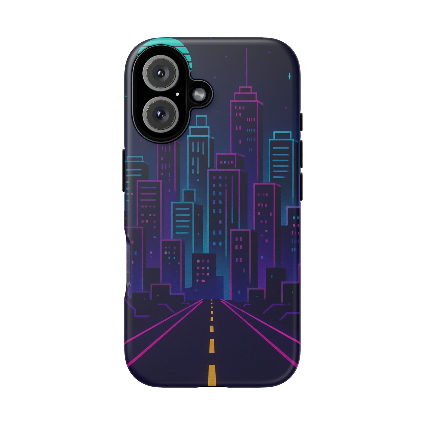 Cityscape Phone Case, Tough Cases, Urban Style, Nighttime Vibe, Phone Cover, Gift for City Lovers, Modern Design
