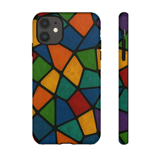 Colorful Mosaic Phone Case, Tough Cell Phone Cover, Vibrant Smartphone Protector, Unique Gift for Weddings, Birthday, Holidays