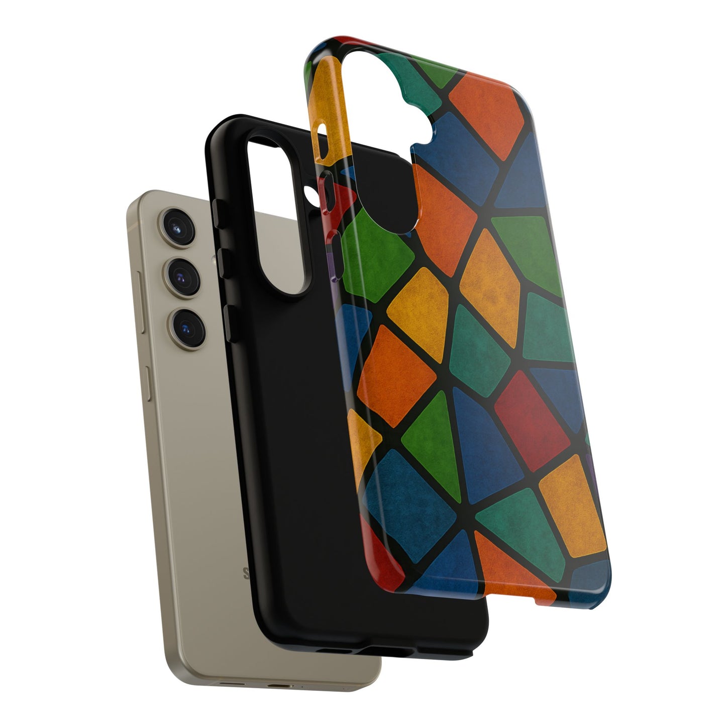 Colorful Mosaic Phone Case, Tough Cell Phone Cover, Vibrant Smartphone Protector, Unique Gift for Weddings, Birthday, Holidays