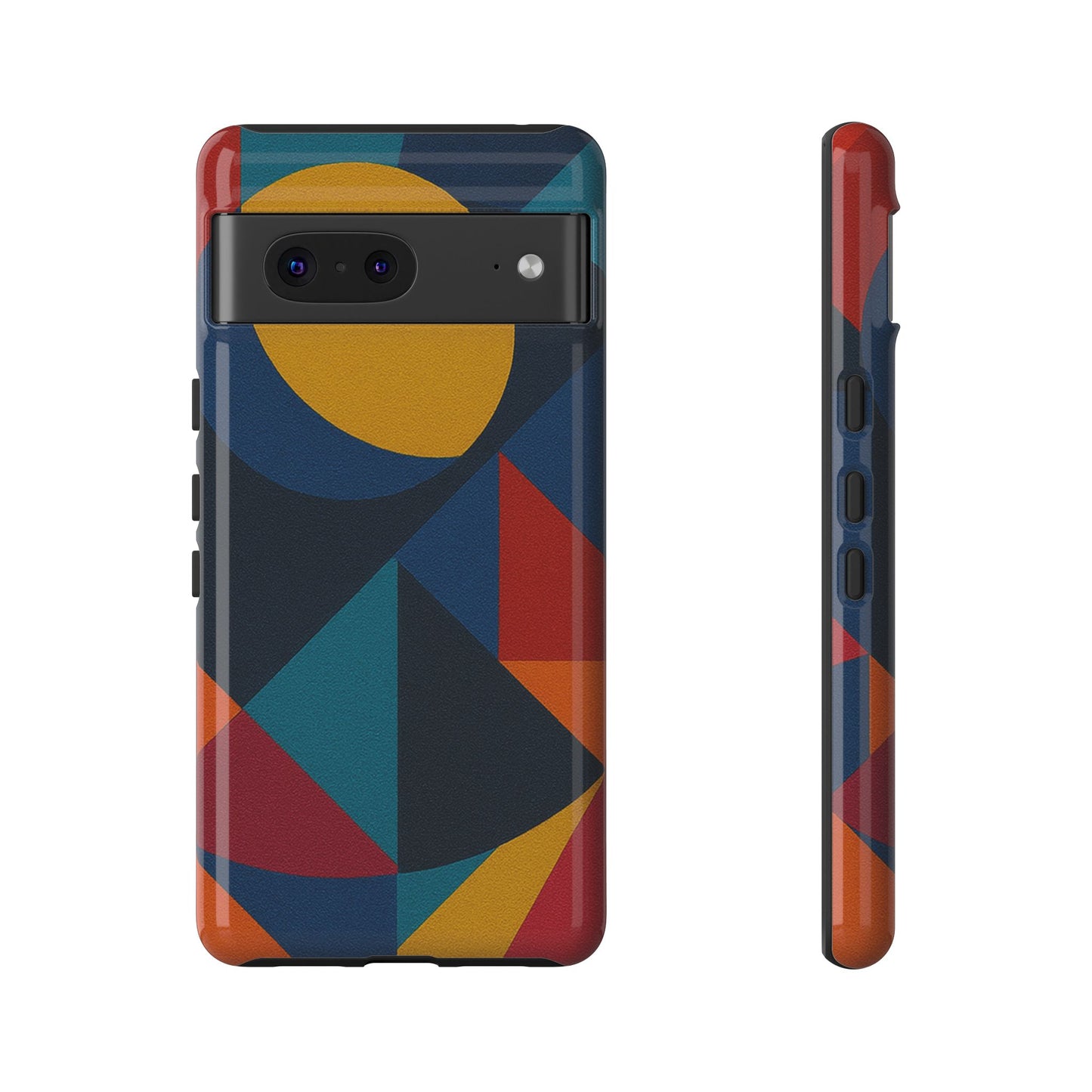 Vibrant Phone Case, Colorful Phone Cover, Geometric Design, Artistic Gift, Trendy Accessory, Vibrant Colors, Unique Design