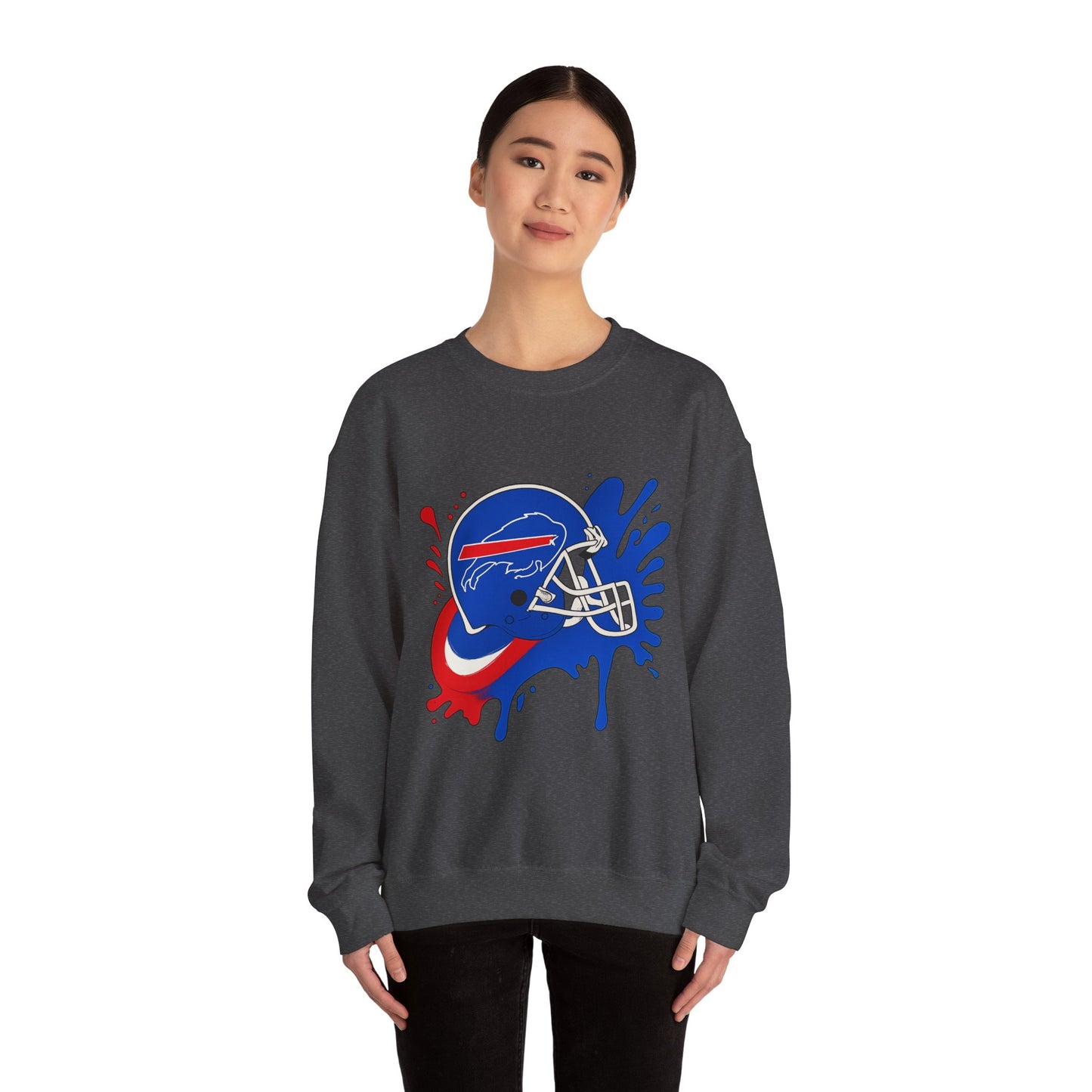Buffalo Bills Inspired Crewneck Sweatshirt, NFL Fan Gear, Casual Sportswear, Game Day Apparel, Unisex Sweatshirt, Tailgate Clothing