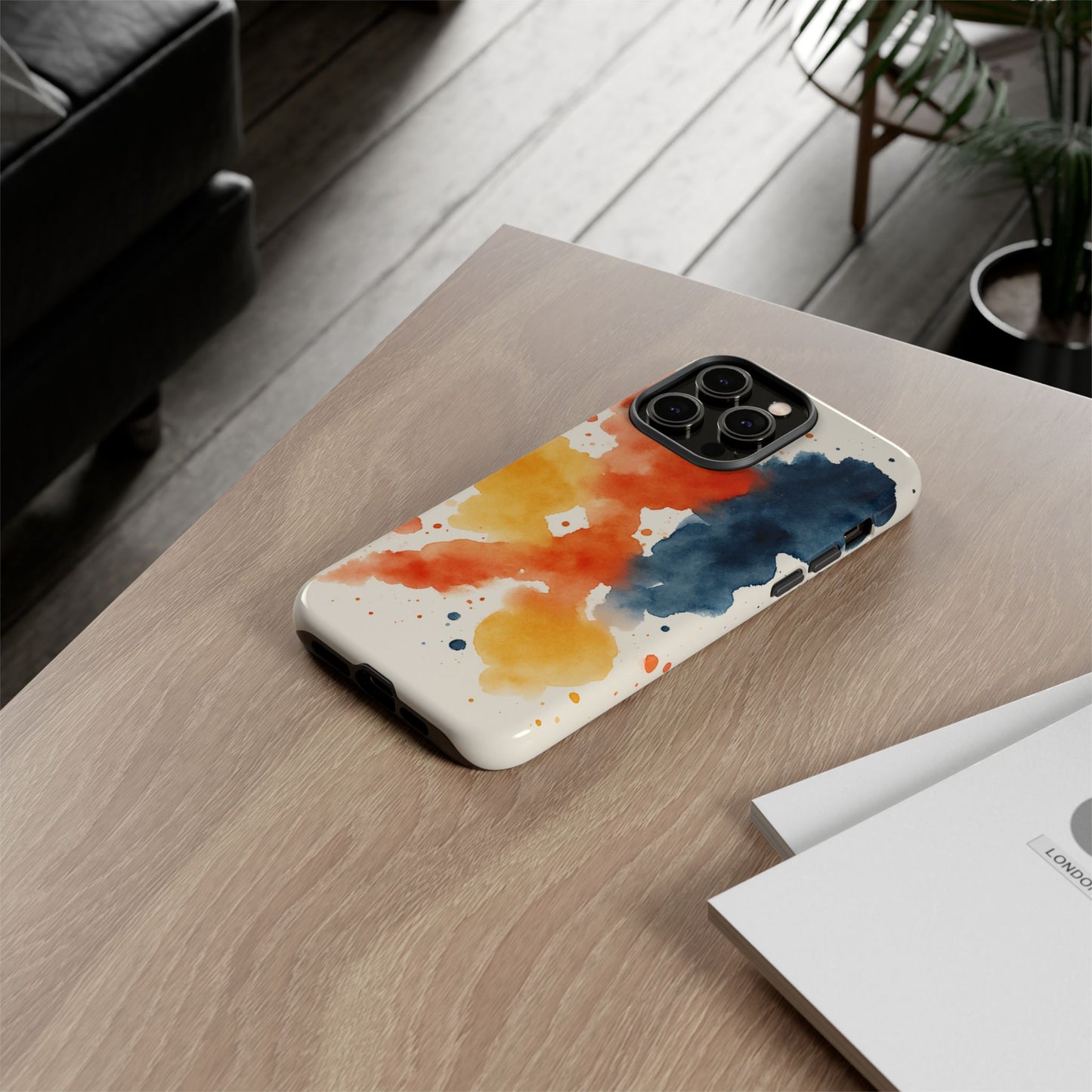 Watercolor Phone Case - Abstract Design, Tough Cases for Men & Women, Stylish Gift, Artistic Accessory for All Occasions