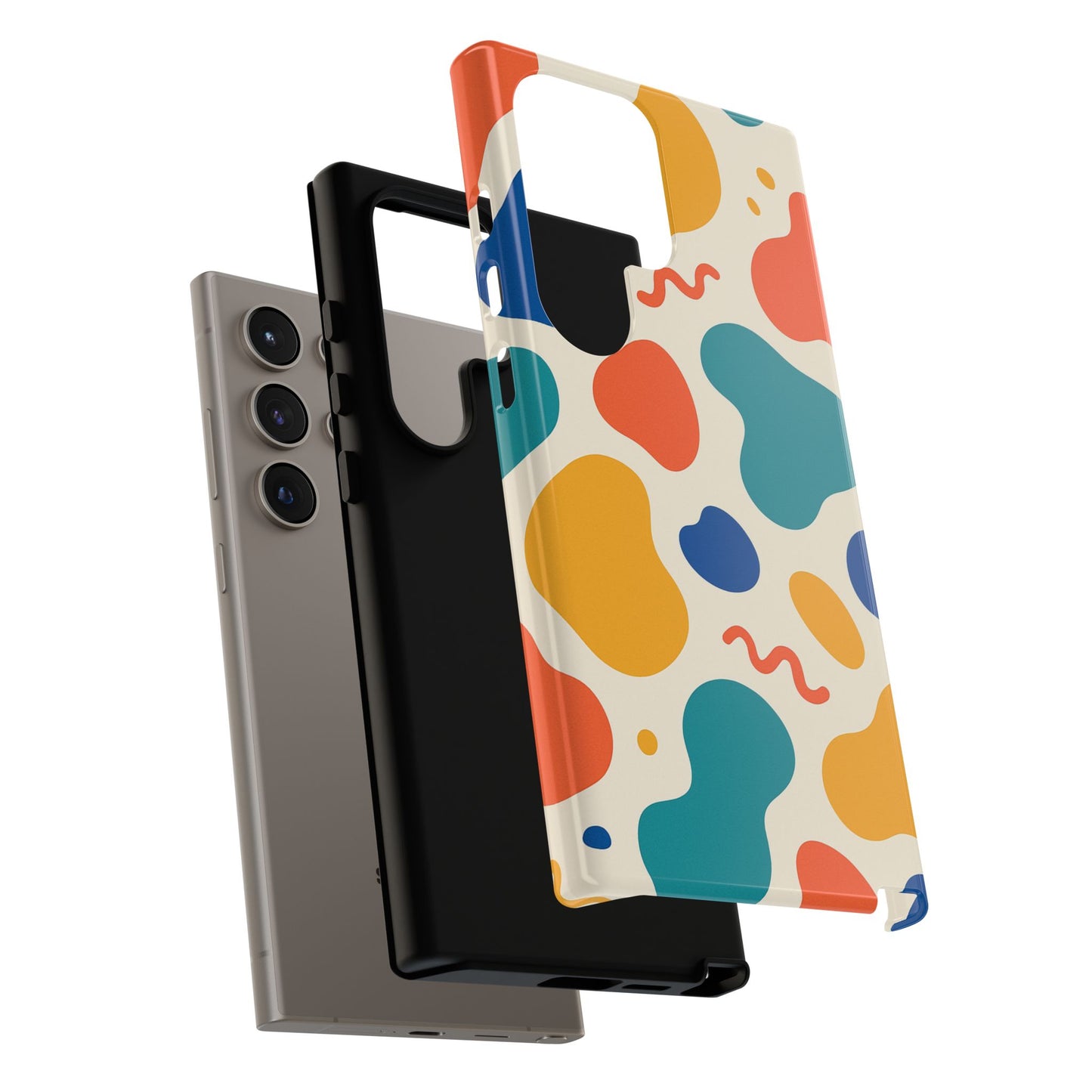 Colorful Phone Case with Abstract Design, Stylish Phone Cover, Trendy Tech Accessory for Her, Unique Gift Idea, Fun Patterned Case