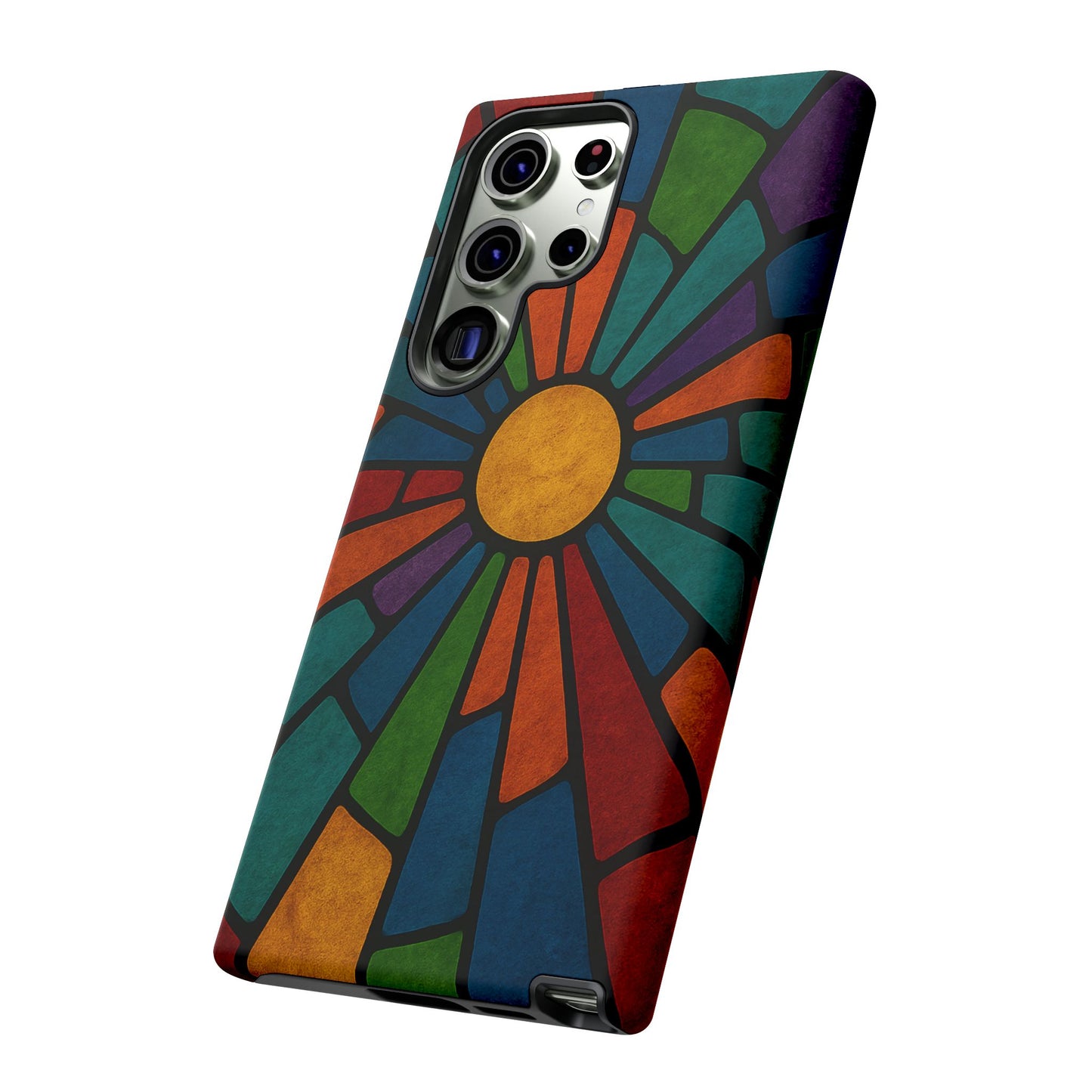 Colorful Stained Glass Phone Case, Tough Cases, Artistic Phone Cover, Vibrant Mobile Accessory, Unique Gift for Art Lovers