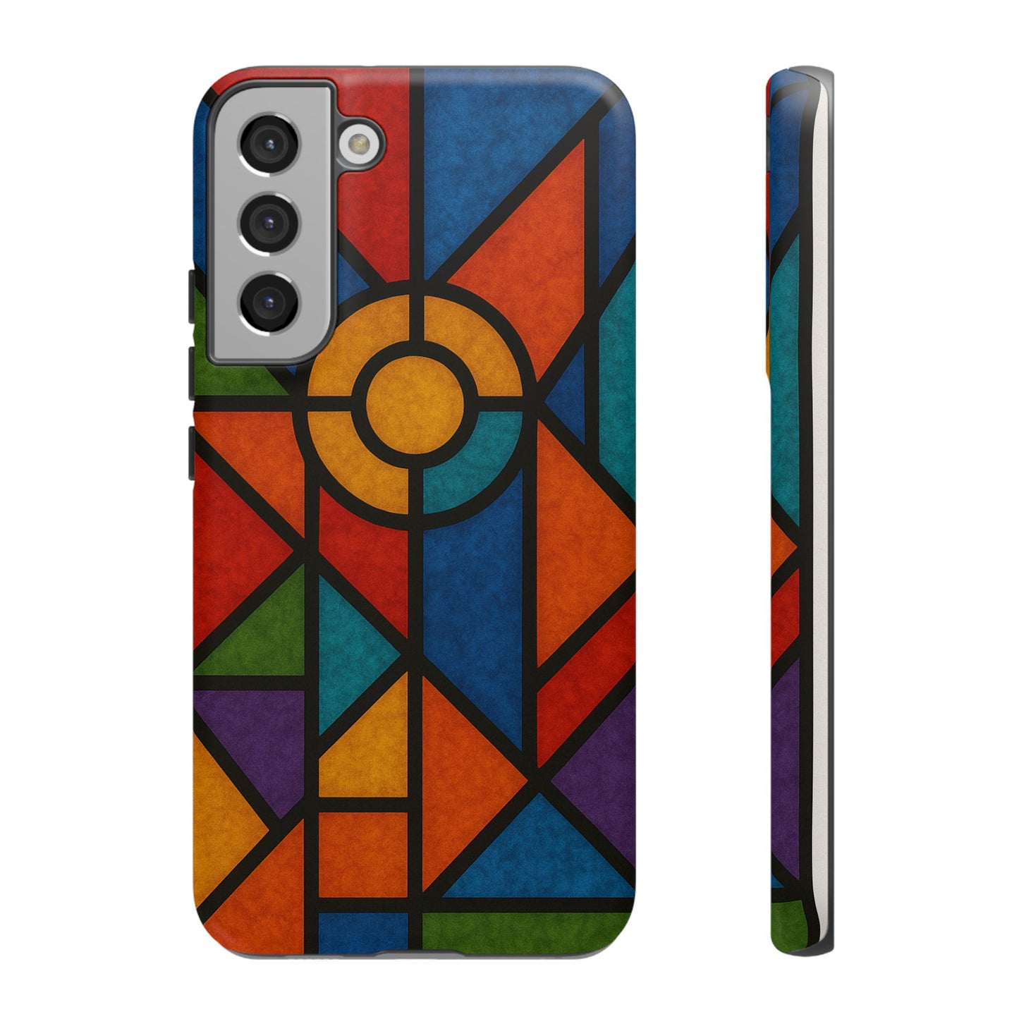 Colorful Stained Glass Phone Case, Artistic Phone Cover, Vibrant Protective Case, Unique Gift for Art Lovers, Stylish Smartphone Accessory