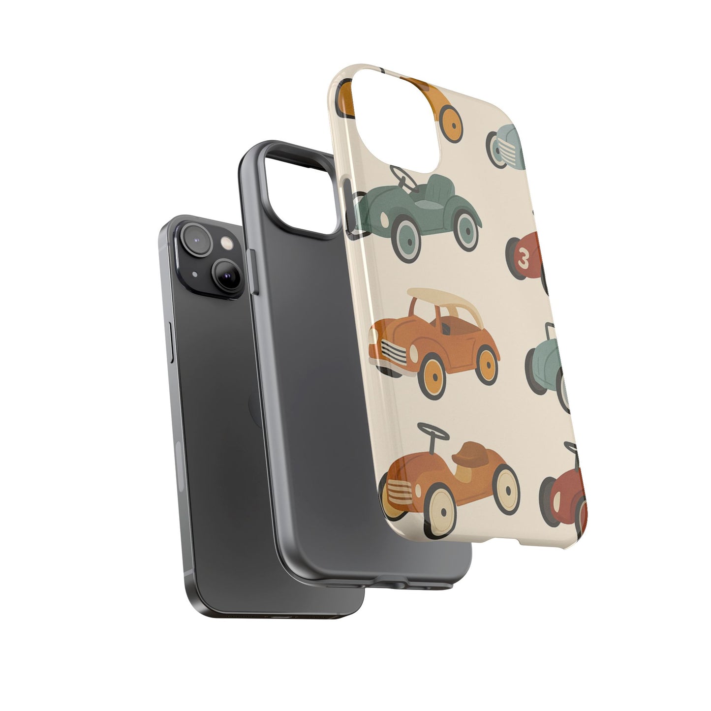 Vintage Car Phone Case, Tough Cases, Kids Gift, Car Lover Accessory, Retro Style, Phone Protection, Unique Design, pedal cars