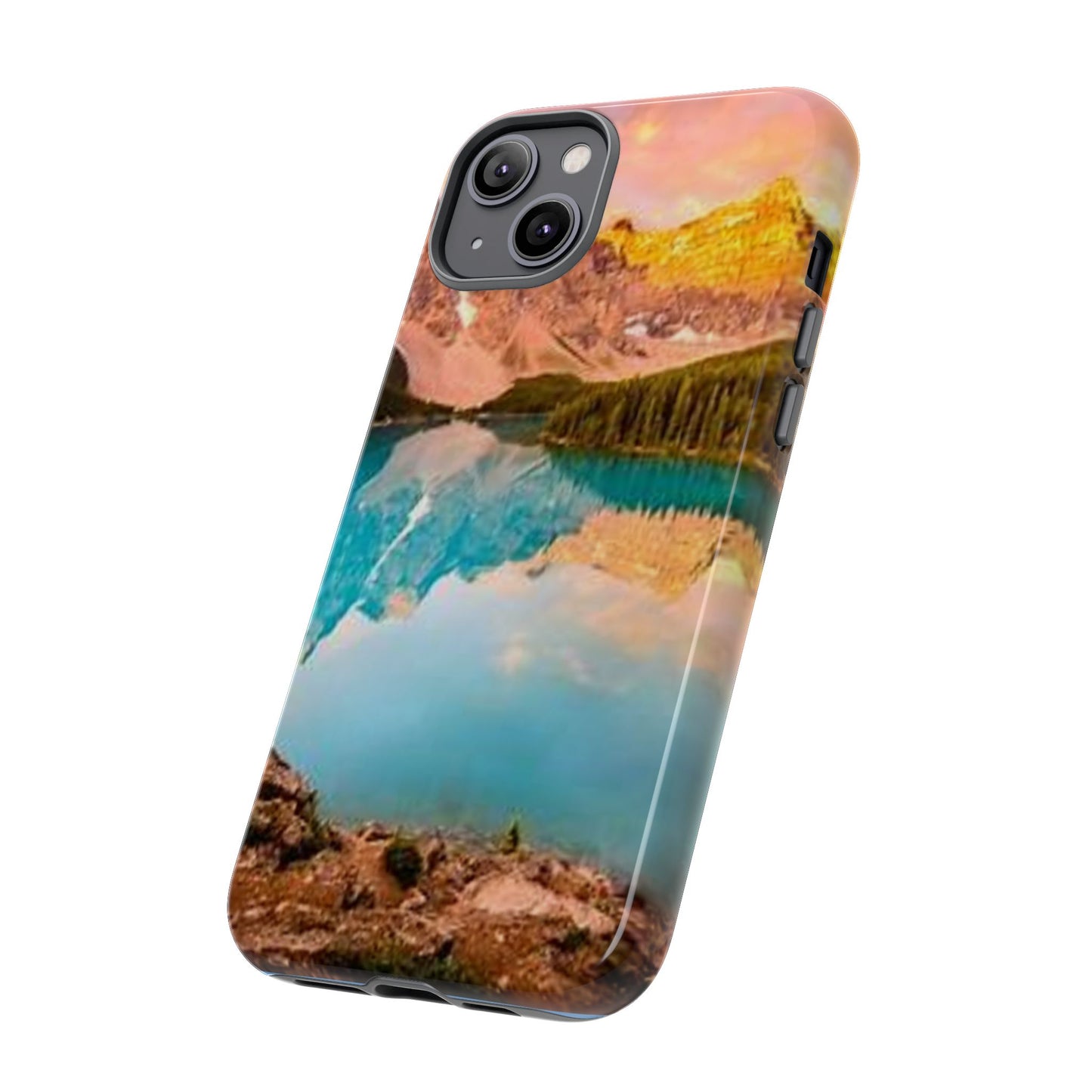 Nature-Inspired Phone Case with Mountain and Lake Design, Aesthetic Tough Cases for Outdoor Lovers, Phone Protection, Gift for Nature [...]