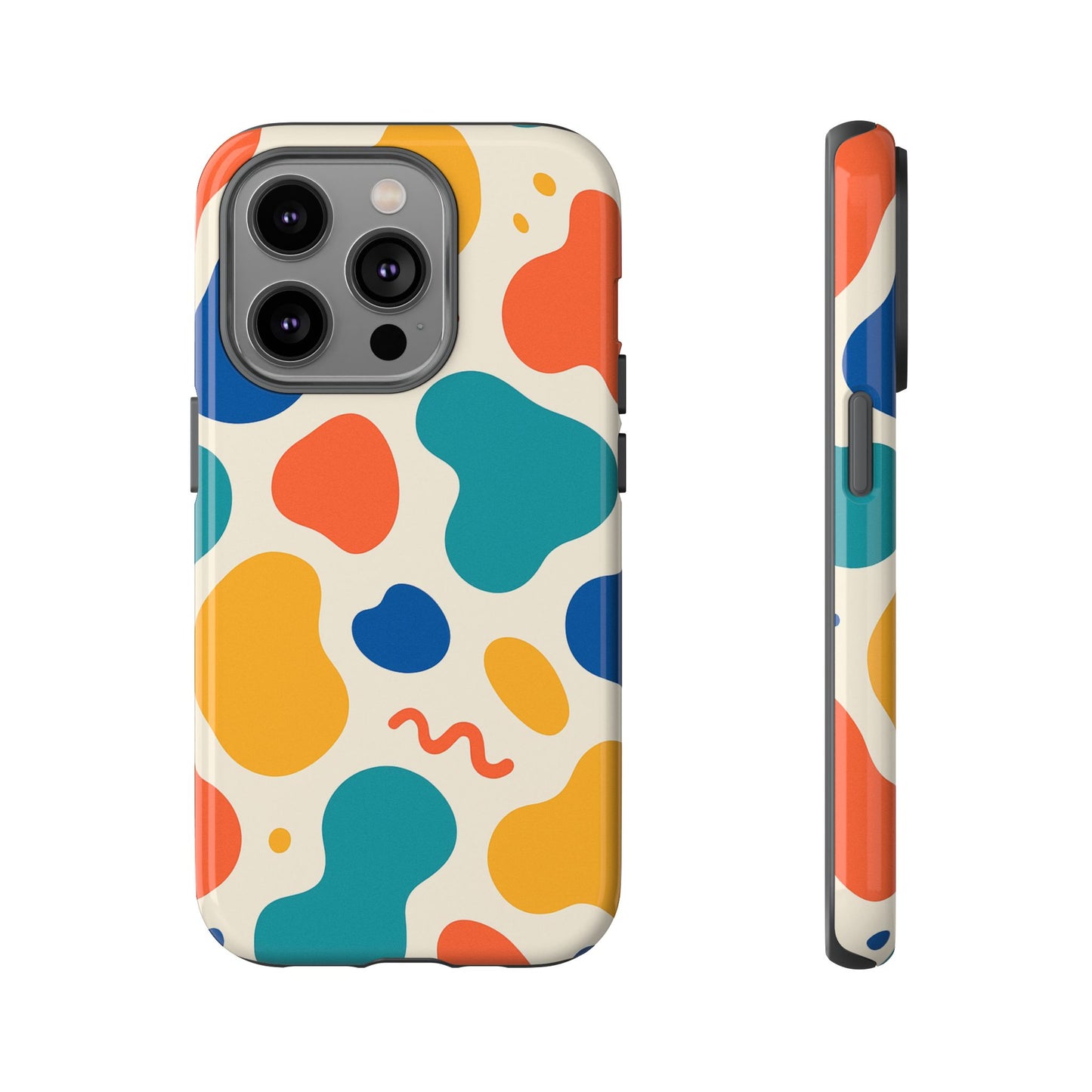 Colorful Phone Case with Abstract Design, Stylish Phone Cover, Trendy Tech Accessory for Her, Unique Gift Idea, Fun Patterned Case