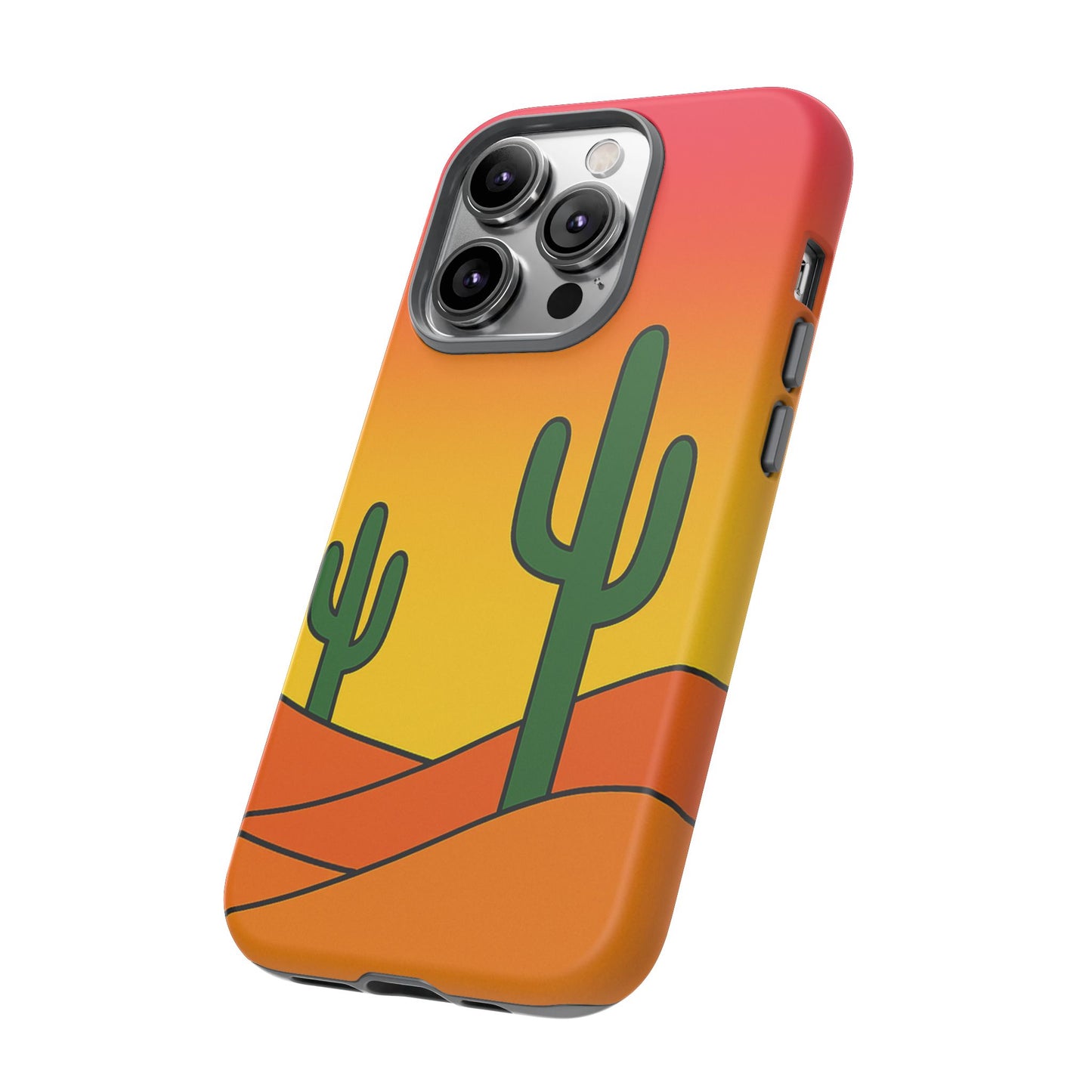 Desert Vibes Phone Case, Tough Cases, Cactus Design, Colorful Phone Cover, Summer Aesthetic, Unique Gift Idea