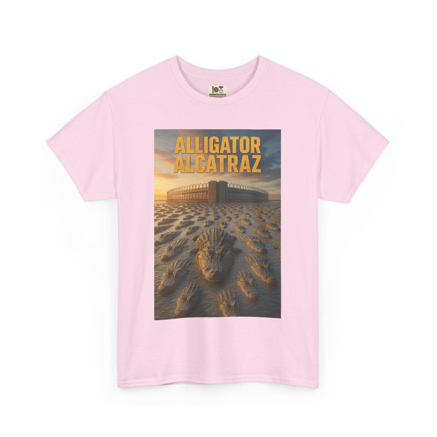 Vintage Alligator Alcatraz Tee, Retro Graphic T-Shirt, Unisex Cotton Shirt, Animal Lover Gift, Fun Statement Tee