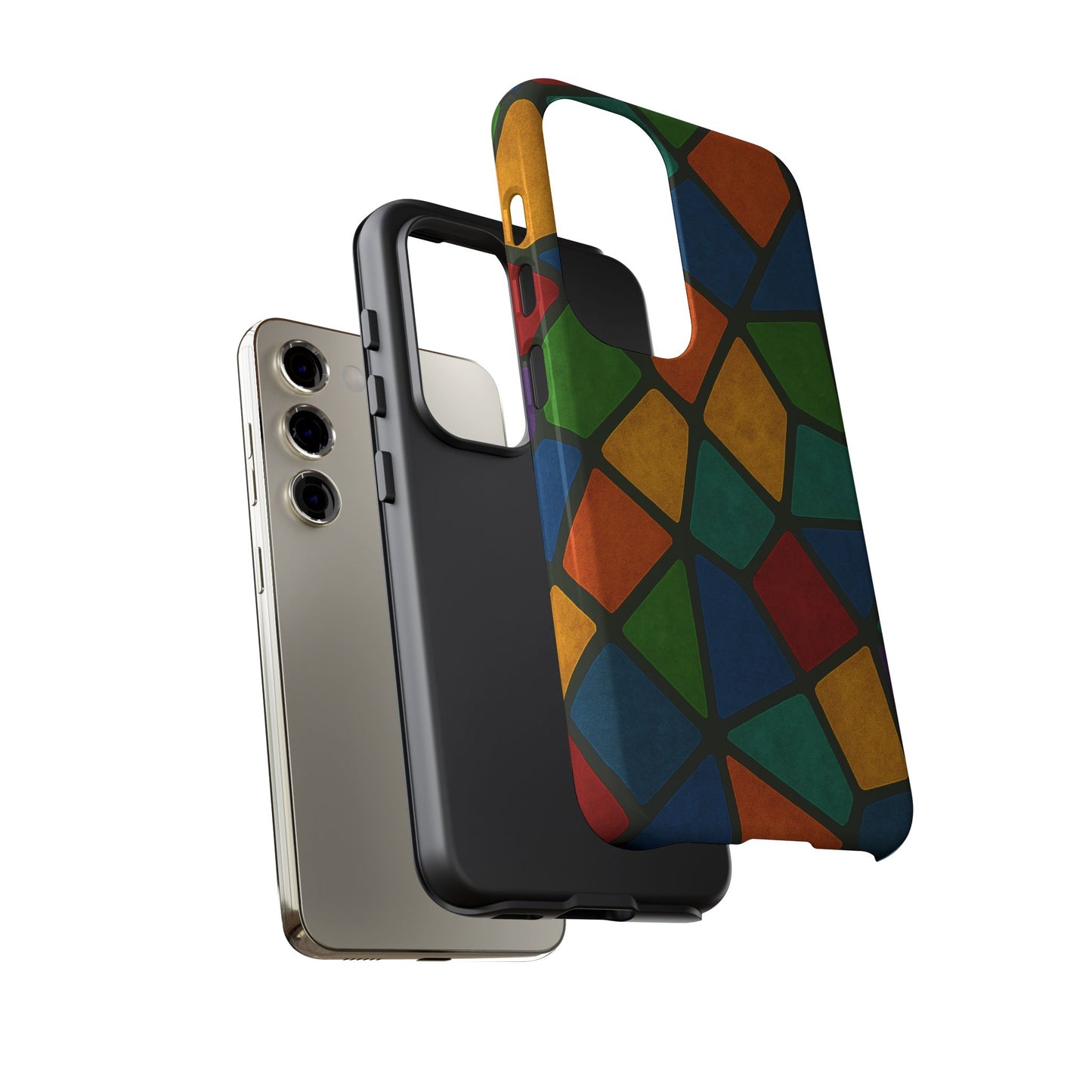Colorful Mosaic Phone Case, Tough Cell Phone Cover, Vibrant Smartphone Protector, Unique Gift for Weddings, Birthday, Holidays