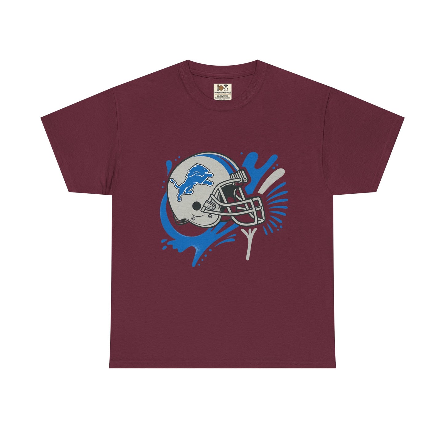 Detroit Lions Fan Heavy Cotton Tee, Sports Apparel, Gift for Gamers, Casual Wear, Team Spirit Shirt