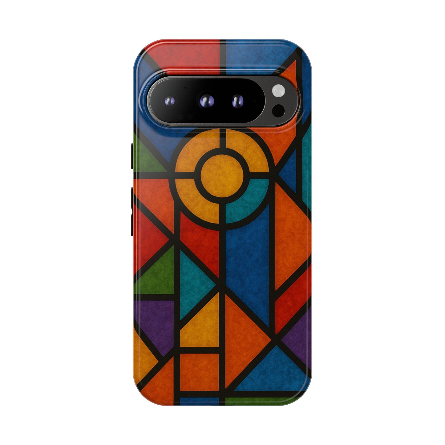 Colorful Stained Glass Phone Case, Artistic Phone Cover, Vibrant Protective Case, Unique Gift for Art Lovers, Stylish Smartphone Accessory