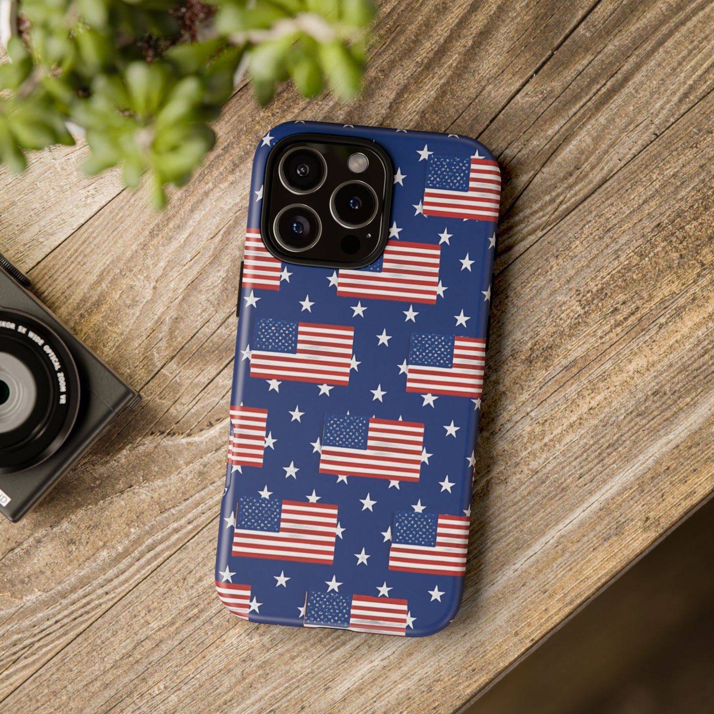Patriotic Phone Case, Independence Day Accessories, American Flag Design, Star-Spangled Cover, Summer BBQ Gift