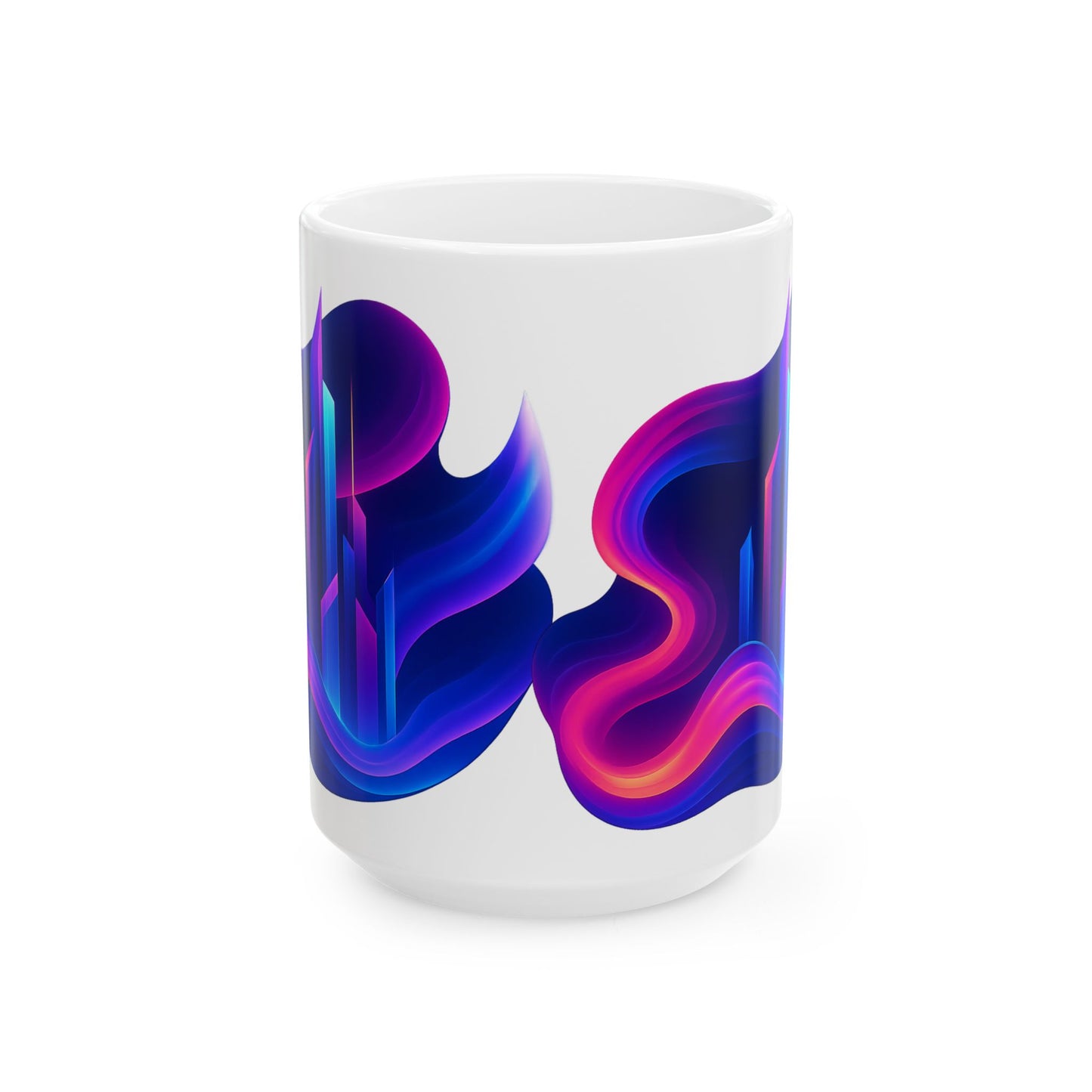 Vibrant Abstract Ceramic Mug, Colorful Coffee Cup, Modern Drinkware, Artistic Mug for Home or Office, Gift for Art Lovers