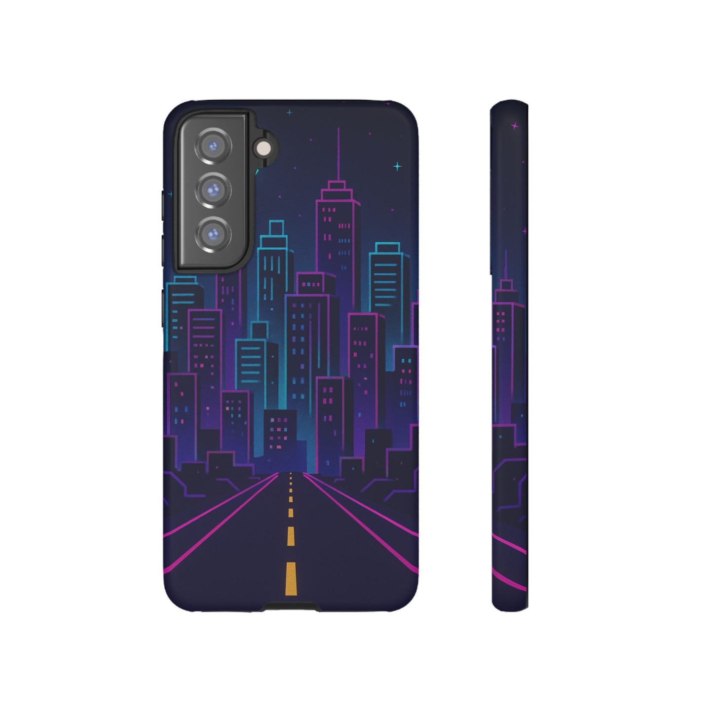 Cityscape Phone Case, Tough Cases, Urban Style, Nighttime Vibe, Phone Cover, Gift for City Lovers, Modern Design