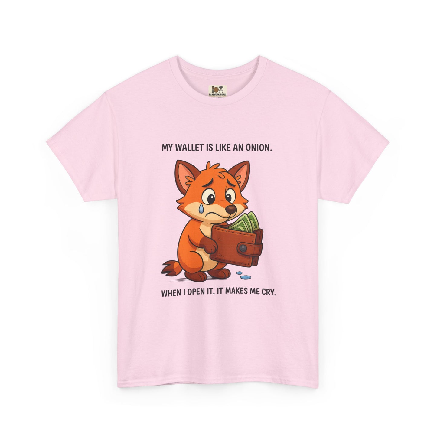 Fun Animal Graphic Tee, Funny Wallet Onion Tee, Cute Fox Shirt, Gift for Animal Lovers, Humorous Cotton T-shirt, Casual Everyday Wear