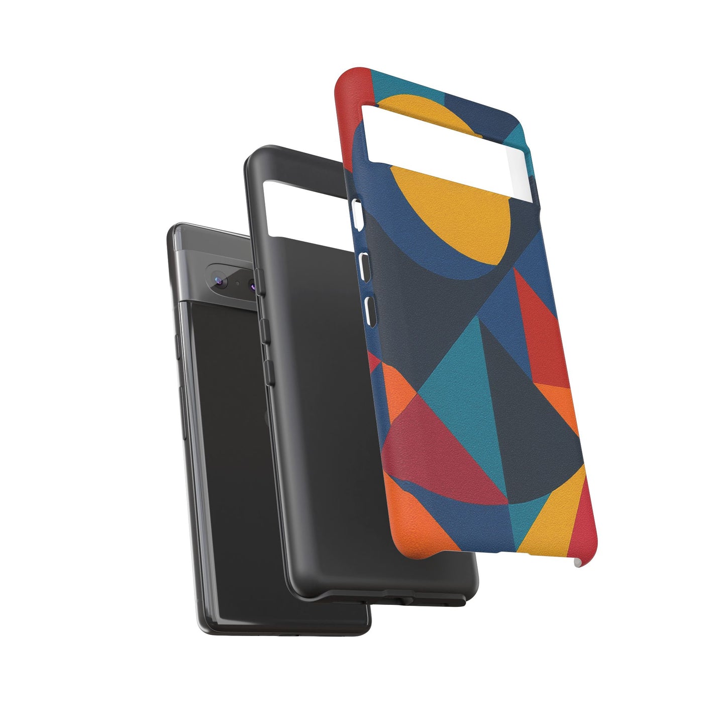Vibrant Phone Case, Colorful Phone Cover, Geometric Design, Artistic Gift, Trendy Accessory, Vibrant Colors, Unique Design
